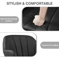 thumbnail image 4 of VECELO Office Desk Chair with Armrest and Wheels, Modern PU Leather Height Adjustable Task Chairs, 360° Rolling Swivel Computer Chair, Black, 4 of 10