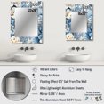 thumbnail image 4 of Designart "Ethereal Flourishing Rococo VII" Floral Wall Mirror, Printed Blue Wall Mirror, Traditional Bathroom Wall Mirror, Decorative Floral Mirror - 24x32 Inch, 4 of 5
