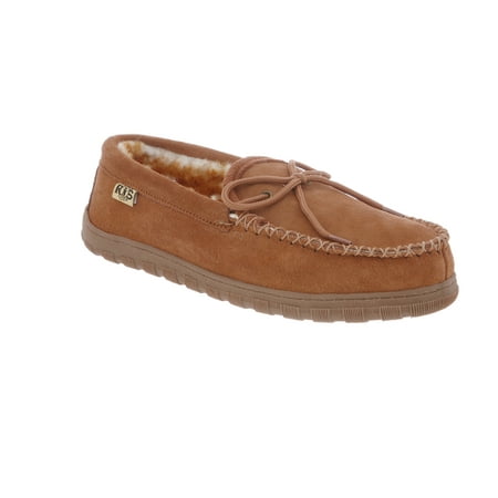 - RJ's Fuzzies Cowhide Suede Sheepskin Leather Lined Moccasins