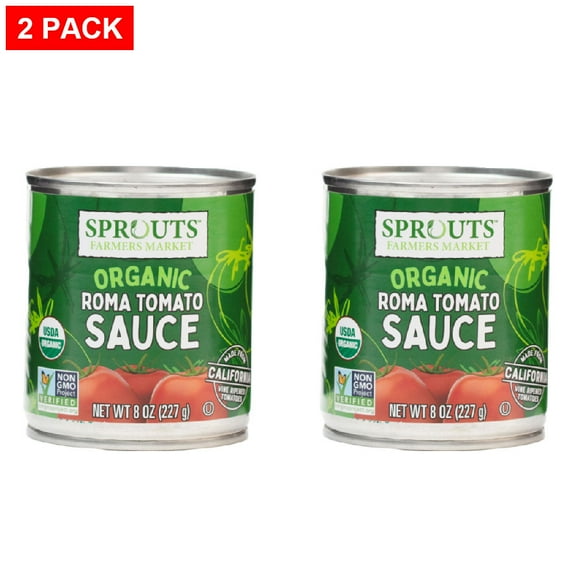 Sprouts Organic Tomato Sauce 8 oz (Pack of 2)