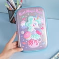 thumbnail image 3 of Estuche de lápices de unicornio Kawaii, Estuche de papelería para bolígrafos Trousse Scolaire 3D, Estuche de lápices para útiles escolares, lindo Estuche para lápices, 3 of 4