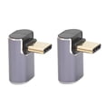 thumbnail image 3 of 90 Degree Right Angle Type C Adapter, 2Pcs Mini 90 Degree USB C Adapter Aluminum Alloy Shell Durable Male To Female  For Charging For Transmission, 3 of 8