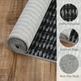 thumbnail image 6 of Hasoo 8x10 Rugs for Living Room Washable Modern Rugs Solid Imitation Braided Print Non Slip Indoor Carpet Bedroom Decor, Black, 6 of 6