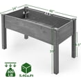 thumbnail image 3 of Raised Garden Bed with Legs, 48x24x30'', Outdoor Wood Elevated Planter Box, Thick Legs, w/Liner, 3 of 7