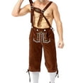 thumbnail image 5 of DYMADE Men Oktoberfest Plaid Shirt And Embroidered Suspender Pants Set, 5 of 6