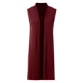 thumbnail image 5 of Yuhangmm Summer Cardigans for Women Lightweight Women's Long Sweater Vests Sleeveless Open Front Cardigan Tunic Top Coat Fall Winter Outfits M, 5 of 5