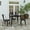 Black Top/Black Frame, variant on Merrick Lane Indoor/Outdoor Dining Table, 31.5" Square All Weather Black Poly Resin Top with Black Steel Base