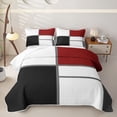 thumbnail image 2 of Erosebridal Minimalist Blocks Twin Quilt Set,Colorful Grid Abstract Twin Coverlet Set For Boys,2-Piece, 2 of 7