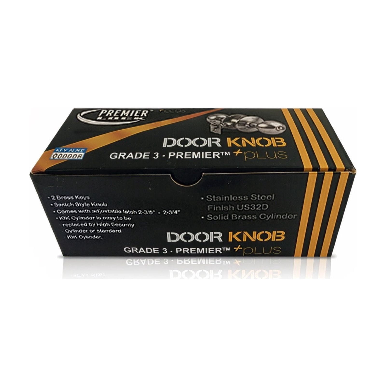Lot of 6 Stainless Steel Grade 3 Keyed Entry Door Knob With 12 SC1 Keys - Boxed Keyed Alike