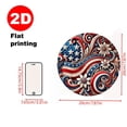 thumbnail image 7 of 4th of July American Round Decorative Hanging Pendant, Patriotic Front Door Wall Decor for Independence Day and Home Styling,July 4th Decorations, 7 of 7