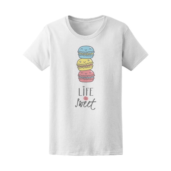 Kawaii French Macarons Life T-Shirt Women -Image by Shutterstock, Female Medium