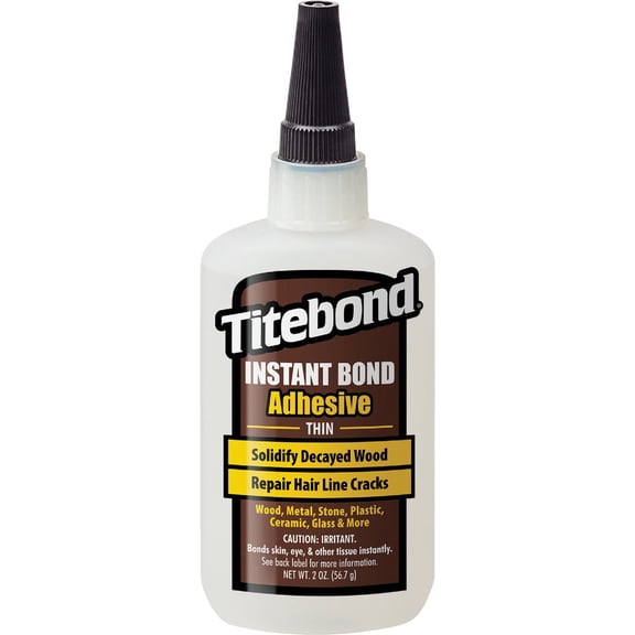 Titebond Instant Bond Wood Adhesive, Thin Viscosity, Clear, 2 oz., 6201