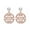 Rose Gold, variant on Flower Window Pattern Dangle Earrings for Women Pearl Cz Ginger Lyne Collection
