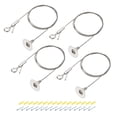thumbnail image 1 of Unique Bargains Trousse de Fil à Suspendre pour Photos 4 Ensembles Crochet de Fil de 1 m Charge 66 Lb Vis 16 Ensembles, 1 of 4