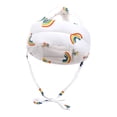 thumbnail image 3 of Gorro de protección Macarena gorro transpirable para parachoques de bebé patrón arco iris, 3 of 7
