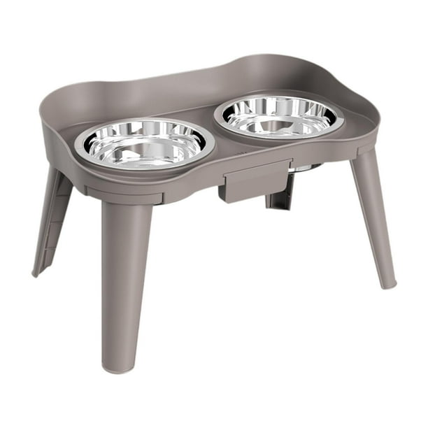 Comederos elevados para mascotas, comederos antideslizantes para mascotas, 2 tazones de acero inoxidable M