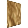 thumbnail image 2 of Ekena Millwork 19 5/8"W x 19 5/8"H Billow EnduraWall Decorative 3D Wall Panel, Bright Coat Gold (12-Pack for 32.04 Sq. Ft.), 2 of 6