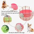 thumbnail image 3 of Cajón para perro; extraíble de acero inoxidable colgante para mascotas jaula tazón comida y agua alimentador Coop taza para gato; cachorro; pájaros; ratas; conejillos de indias, 3 of 8