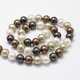 thumbnail image 3 of Shell Pearl Bead Strands Grade A Round Mixed Color 8mm Hole: 1mm about 48~50pcs/strand 16 inch, 3 of 6