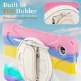thumbnail image 2 of Case For Samsung Galaxy Tab A11,Anti Drop Silicone+PC Layer Protective Case Handle Stand ,Shoulder Strap, Heavy Duty Shockproof Three Proof Tablet Protective Case,Colorful Pink,For Galaxy Tab A11, 2 of 10