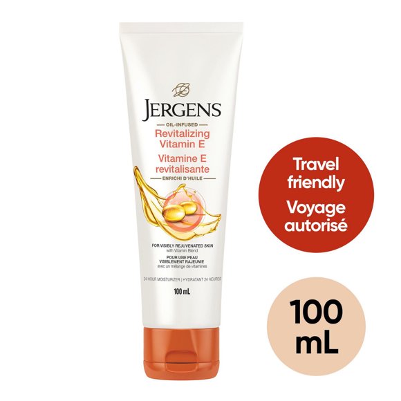Jergens Lotion pour les Mains et le Corps Format Voyage à la Vitamine E Revitalisante
