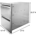 thumbnail image 3 of EastVita 13"x20.5"X21" Outdoor Kitchen Drawers, 3-Layer Outdoor Kitchen Access Drawer, Stainless Steel Built-in BBQ Drawer, 3 of 7