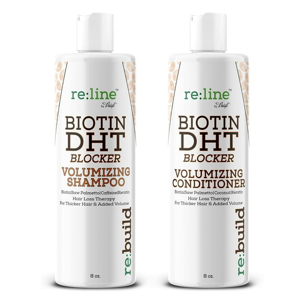 Champú y acondicionador con biotina para el crecimiento del cabello, champú y acondicionador voluminizador natural con biotina para el crecimiento del cabello, bloqueador de DHT