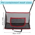 thumbnail image 2 of Unique Bargains Dog Car Net Barrier with Stretchable Storage Bag Keep Pet Dogs in the Back Seats for Cars SUVs Red, 2 of 7
