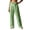 Green, variant on High-Waist Wide Leg Pants for Womens with Tie Waist - Lightweight Flowy Fabric & Side Pockets, Full-Length Lounge Trousers for Women's Beach Vacation & Yoga Sky Blue M