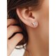thumbnail image 4 of Pendientes de Mariposa Silvora de Plata Esterlina con Circonita Brillante, 4 of 8