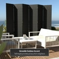 thumbnail image 2 of Red Lantern 6 ft. Tall Woven Fiber Outdoor All Weather Room Divider - 6 Panel - Black, 2 of 8