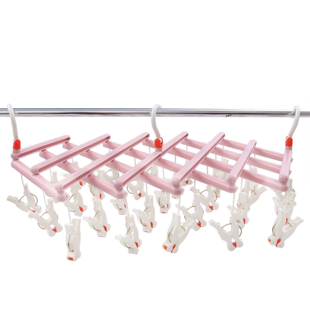 Laundry Drying Rack Socks Hanger Retractable Roller Laundry Hanger
