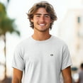 thumbnail image 3 of Dalix Lil Matcha Embroidered Cotton Tee Lightweight Jersey Mens in Ash Gray 2XL XX-Large, 3 of 4