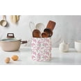 thumbnail image 2 of Ceramic Kitchen Utensil Holder, 7.2 inch Extra Large Pink Blossom Floral  Pattern Utensil Crock Holder Organizer, 2 of 4