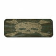 thumbnail image 1 of Camo Computer Mouse Pad, Abstract Texture Skull and Crossbones Pattern Aged Rusty Grunge Style, Rectangle Non-Slip Rubber Mousepad Large, 31" x 12" Gaming Size, Dark Green Khaki Cream, by Ambesonne, 1 of 2