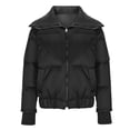 thumbnail image 3 of Vêtements d'Automne pour Femmes, Veste d'Hiver Décontractée Unie à Col Rabattu Coupe-Vent Chaude Matelassée, Manteau pour Femmes, 3 of 7