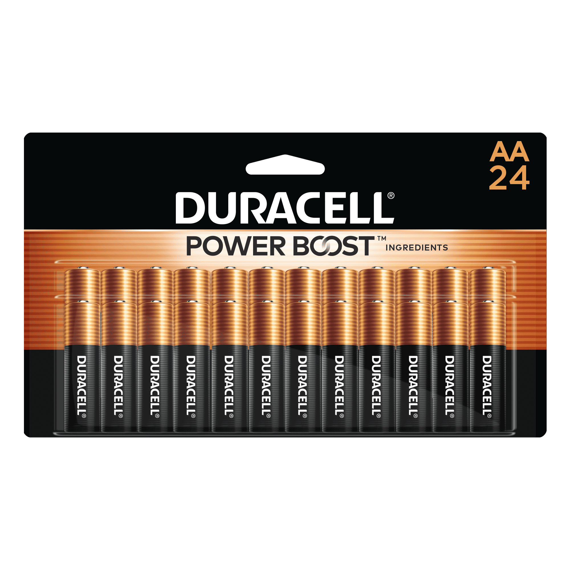 Duracell Coppertop AA Battery with POWER BOOST, 24 Pack Long-Lasting Batteries