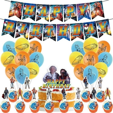 Cyinyin Wednesday Birthday Party Supplies, 32 PCS Birthday Party Decorations Set Include Banner Backdrop Balloons Cake Cupcake Toppers Kids Wednesday