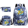 thumbnail image 1 of 3pcs Disney Funny The Simpsons Bookbag Kids Backpack Boys Girls School bags Shoulder Bag Set Daily Backpacks Mochilas, 1 of 4