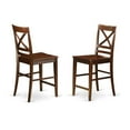 thumbnail image 3 of East West Furniture Jackson 5-piece Wood Dining Table and Chair Set in Mahogany, 3 of 4