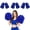 Blue, variant on 6-Pack Metallic Cheerleading Pom Poms with Handles, Bulk Cheer Poms for Sports, Dance, Football Games & Parties