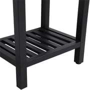 Elegant Furniture and Lighting 18 inch Single Bathroom Metal Vanity in Black