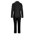thumbnail image 6 of Scyoekwg Two Piece Blazer Outfits Women Business Office Work 2 Piece Sets Long Sleeve Coat Suit Pants 2 Casual Matching Outfits Two Piece Set Fashion Suit (Black,XXL), 6 of 6
