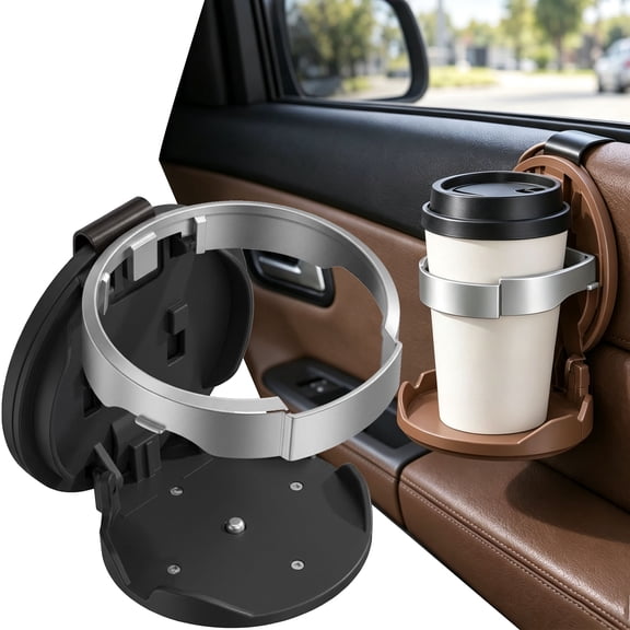 Foldable Car Cup Holder, Universal Foldable Car Cup Holder with Hook