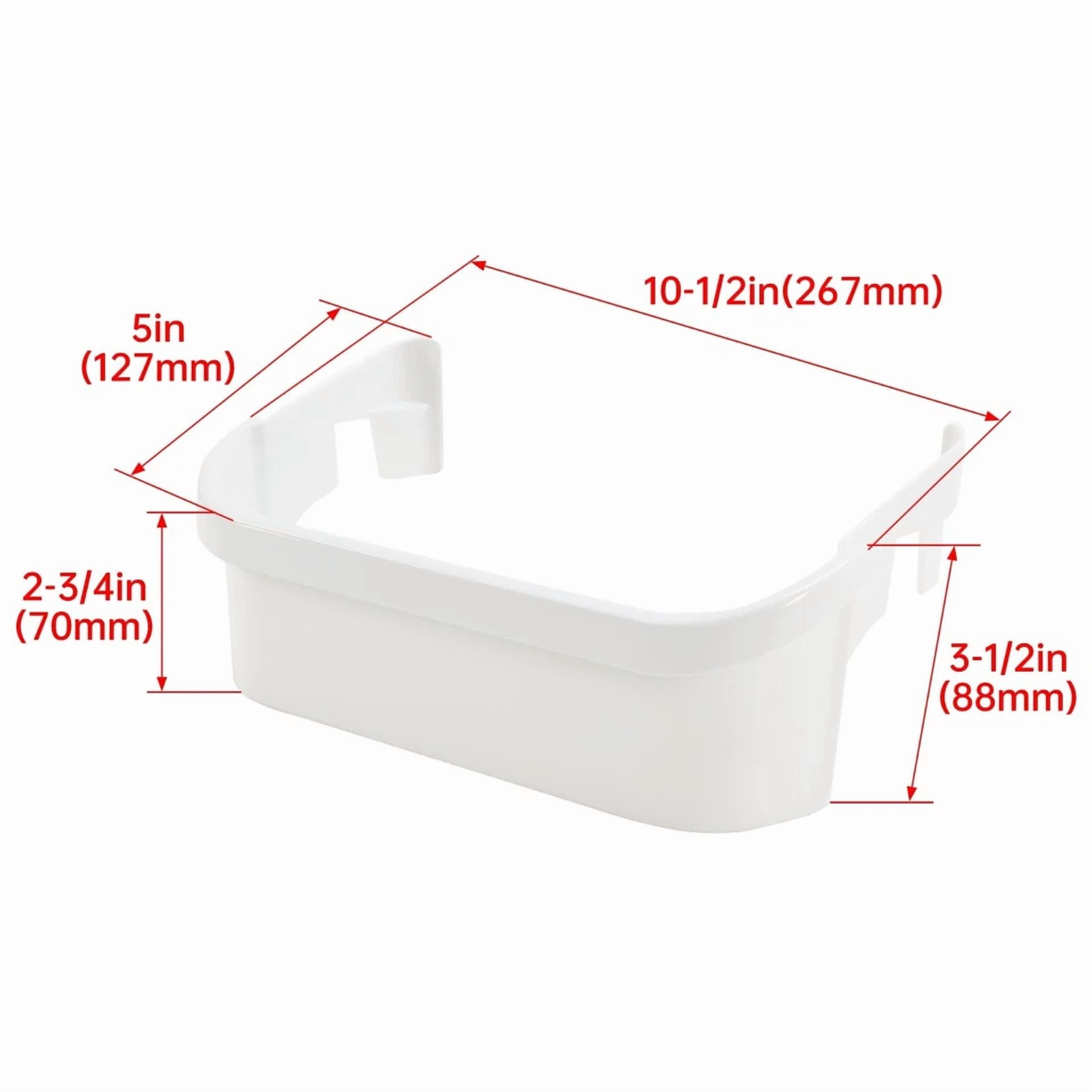 Zyler - 2X For 240351601, Ap2115974, 891154 Door Bin Shelf For Frigidaire Freezer 10.5''
