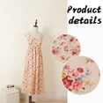 thumbnail image 3 of Vestido floral de algodón con viento de playa, vestido suelto sin espalda de talla grande, vestido de fiesta con tirantes., 3 of 5