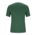 thumbnail image 4 of Ohufall Men Henley Shirts Casual Short Sleeve Crew Neck Pullover Tops Summer Button Up T-Shirts with Pocket, 4 of 6