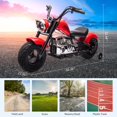 thumbnail image 3 of Ataucjin 36V Teens Ride On Off-Road Motorcycle Electric Dirt Bike 350W Brushless Motor Fast Speed Motorcycle With Music Spring Suspension Led Light Leather Seat For Teens Max Load 176lbs, 3 of 7
