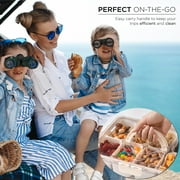 COOK WITH COLOR Snackle Box for Kids Lunch Box and Snack Container, Cream, 2-Pack