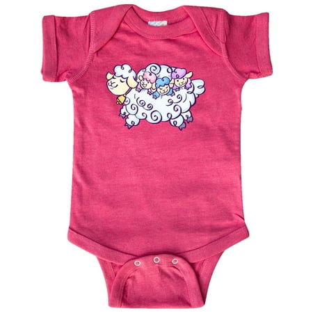 

Inktastic Fluffy Sheep Family Gift Baby Boy or Baby Girl Bodysuit